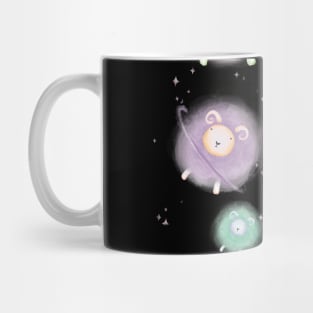 Children's Illustration Sheep in Galaxy Space - Colour Variant 1 Mug